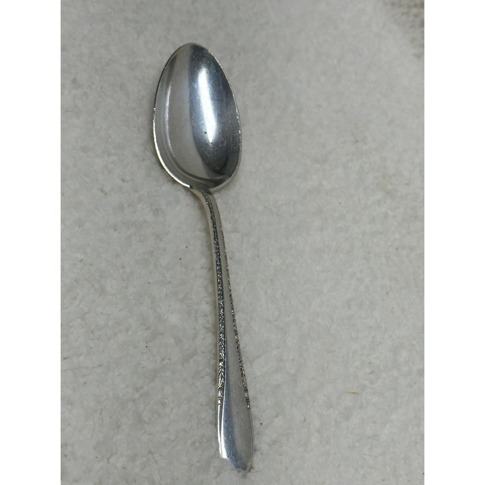 Gorham Silverplated Serving Spoon Silver Invitation Pattern 1940 Vintage 8.5"